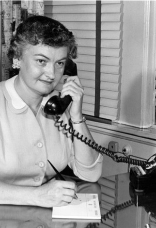 Jean Coleman Jones speaking on phone